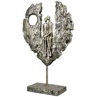 Gilde Deko Figur Skulptur Paar im Herz aus Kunstharz