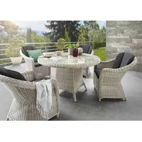 Destiny MALAGA LUNA«, 4 Sessel + Tisch 100x75 cm)