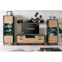 Forestdream Wohnwand 2 Anbauwand Schrankwand Artona Artisan Eiche Melamin