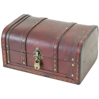 HMF 6401-130 Schatztruhe aus Holz mit Schloss, 30 x