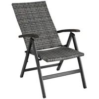 Tectake Canberra Rattanstuhl 58 x 72 x 108 cm
