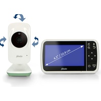 Alecto DVM149GN (Babyphone mit Kamera und 4.3"-Farbdisplay, Weiß/Grün -