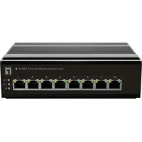 LevelOne Switch 8 Port FE IFS-0801 DIN-Rail,-30°C to 65°C