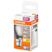 Osram LED-Tropfenlampe B22d 4W, (2700K), matt,