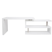 Miliboo Design-Schreibtisch matt Weiß verstellbar MAX