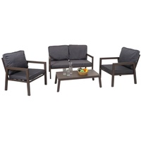 Mendler Garnitur HWC-L64, Gartenlounge Gartengarnitur Lounge-Set Sitzgruppe Sofa, Metall