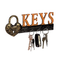Relaxdays Schlüsselbrett, Keys - Schwarz
