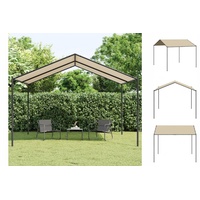 VidaXL Gartenpavillon, Beige 4x4 m Stahl Stoff