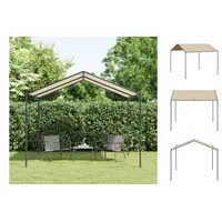 VidaXL Gartenpavillon Beige 3x3 m Stahl und Stoff