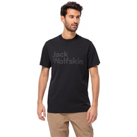 Jack Wolfskin Brand Kurzarm-t-shirt - Black - M