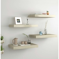 VidaXL Schwebende Wandregale 4 Stk. Eichefarben 40x23x3,8cm MDF