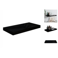 VidaXL Schweberegal Hochglanz-Schwarz 50x23x3,8 cm MDF