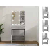 VidaXL Schminktisch mit LED Grau Sonoma 60x40x140 cm