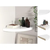 VidaXL Eck-Schweberegal Weiß 35x35x3,8 cm MDF
