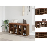 VidaXL Schuhbank Braun Eichen-Optik 103x30x48 cm Holzwerkstoff