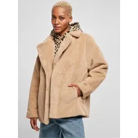 URBAN CLASSICS Lapel Teddy Jacke - Union Beige -