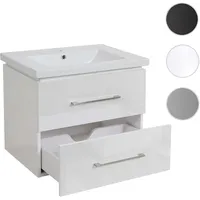 Mendler Premium Waschbecken + Unterschrank HWC-D16, Waschbecken Waschtisch, hochglanz