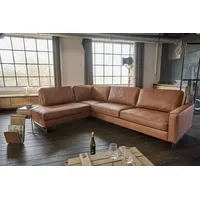 KAWOLA Ecksofa VILNIUS 3-Sitzer mit Recamiere links Kunstleder mit