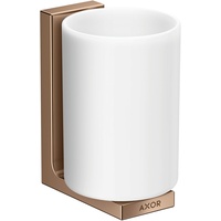 Axor hansgrohe Zahnputzbecher Axor Uni. Rectangular Glas, Wandmontage, polished