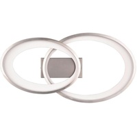 Trio Reality LED-Deckenleuchte Malaga 1-flammig Nickel Matt 57,5 cm