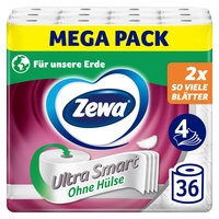 Zewa Ultra Smart, Toilettenpapier Großpackung, 36 Rollen á 280