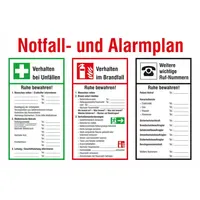 FP Hinweisschild Notfall- und Alarmplan 60 x 40 cm