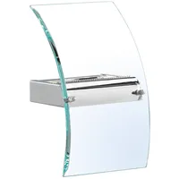 Searchlight LED-Wandleuchte Corridor, chrom/klar, Glas, 29 cm hoch