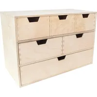 Creative Deco Schubladenbox Schubladenelement | 6 Schubladen | 42