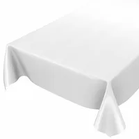 ANRO Wachstuchtischdeck Wachstuch Garten Tischdecke Outdoor Indoor abwaschbar Weiß