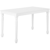 Beliani Esstisch Weiß 75 x 120 cm MDF Tischplatte