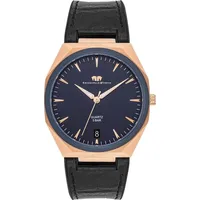 RHODENWALD & SÖHNE - Quarzuhr Cooledge in Roségold Echtleder/Silikon