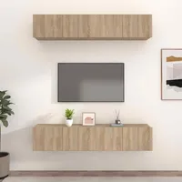 VidaXL TV-Schränke 4 Stk. Sonoma-Eiche 80x30x30 cm Holzwerkstoff