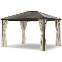 LECO Profi-Pavillon 3 x 3,65 m inkl. Seitenteile grau