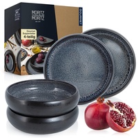 Moritz & Moritz SOLID 4x Suppenteller Steinzeug 19 cm