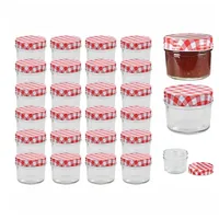VidaXL Marmeladengläser mit Weißen/Roten Deckeln 48 Stk. 110 ml