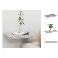 VidaXL Schweberegal Betongrau 50x23x3,8 cm MDF