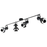 LINDBY Tilen, 4-flg., schwarz, Metall, 125cm