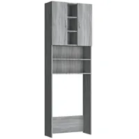 VidaXL Waschmaschinenschrank Grau Sonoma 64x25,5x190 cm