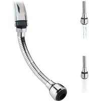 Relaxdays Wasserhahn Verlängerung, Flexibler Sparaufsatz, 2 Strahlarten, 4 Gewinde: