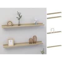 VidaXL Wandregale 2 Stk. Sonoma-Eiche 80x9x3 cm