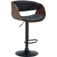 CLP Barhocker Portmore Kunstleder walnuss/schwarz/schwarz