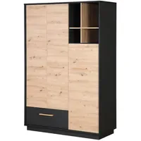Roba Kinderkleiderschrank Lenn 131,5 x 195 cm Eiche grau