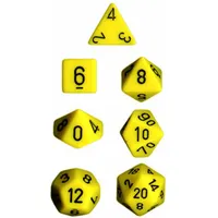 Chessex Opaque Polyhedral Yellow/black 7-Die Set