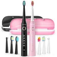 Fairywill Sonic Zahnbürsten 507 ROSA UND Schwarz