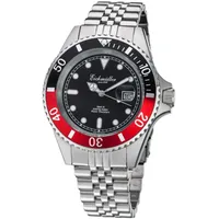 EICHMÜLLER Taucheruhr Silber Lupe Herren Armbanduhr Taucher Uhr Edelstahl