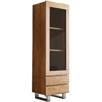 DeLife Vitrine Live-Edge 60x190 cm Akazie Natur Baumkante 1