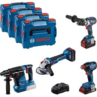 Bosch 18V Set (GSR,GDX,GWS,GBH), Elektrowerkzeugset +