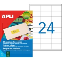 APLI agipa Adress-Etiketten, 70 x 35 mm, neongelb