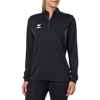 Hummel Damen Hmlauthentic Half Zip Woman Sweatshirt, Schwarz, L