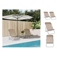 VidaXL Strandstühle 87 x 57,5 x 81 cm taupe
